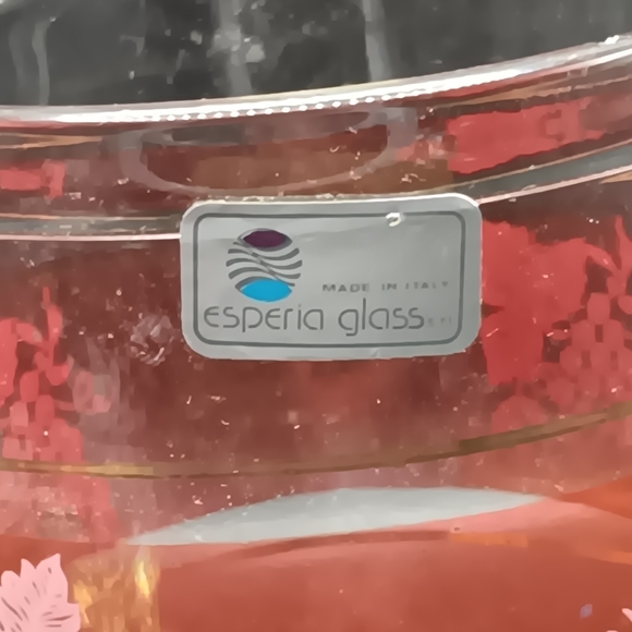 Vintage Ruby Glass Ice Bucket and Cup - Spa Lubiana Italy - Picture 10 of 13